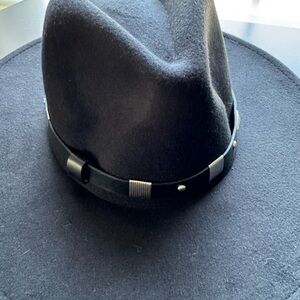 Black Fedora Hat with Band